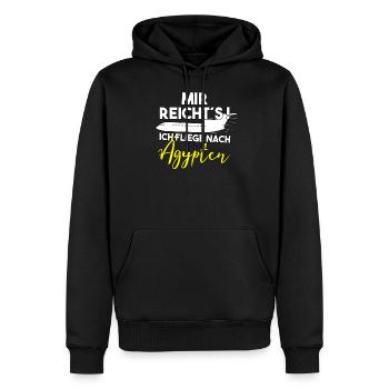 Mir reichts ich fliege in die Ägypten Urlaub - Männer Premium Bio Hoodie - Schwarz - Vorne - Nico (187cm)