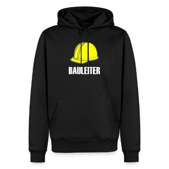 Bauleiter - Männer Premium Bio Hoodie - Schwarz - Vorne - Nico (187cm)