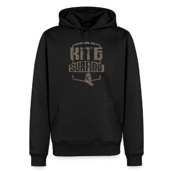 Cadeau de surf kitesurf kitesurf - Sweat à capuche Premium bio Homme - noir - Devant - Nico (187cm)