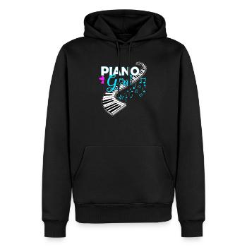 Damen Piano Player Geschenk Mädchen Keyboard Musik - Männer Premium Bio Hoodie - Schwarz - Vorne - Nico (187cm)
