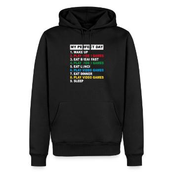Lustiges Programmierer Computer Gamer Geschenk - Männer Premium Bio Hoodie - Schwarz - Vorne - Nico (187cm)