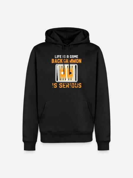 Backgammon Backgammon Is Serious - Men’s Premium Organic Hoodie - black
