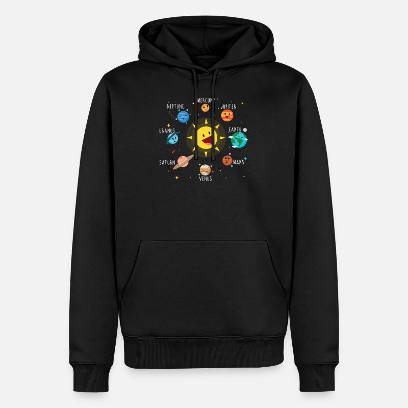 Chemise d'amant de l'espace du système solaire pour les enfants - Sweat à capuche Premium bio Homme - noir