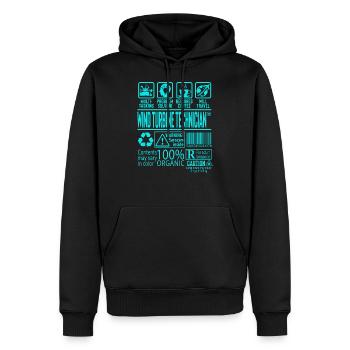 Cadeau de technicien d'éolienne - Sweat à capuche Premium bio Homme - noir - Devant - Nico (187cm)