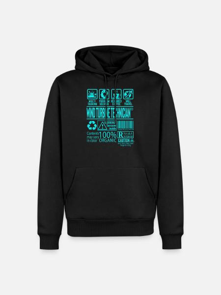 Wind Turbine Technician Gift - Men’s Premium Organic Hoodie - black