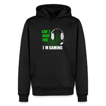 gamer games video games funny saying gift - Men’s Premium Organic Hoodie - black - Front - Nico (187cm)