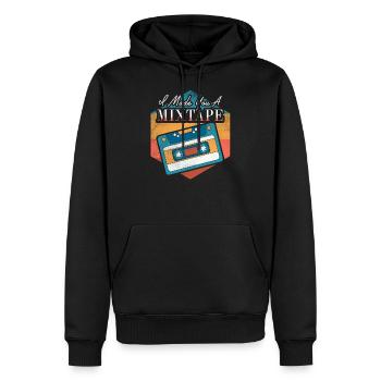 Je vous ai fait une chemise Old School Mixtape - Sweat à capuche Premium bio Homme - noir - Devant - Nico (187cm)