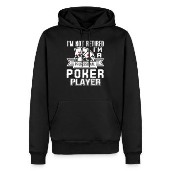 Poker Professioneller Pokerspieler - Männer Premium Bio Hoodie - Schwarz - Vorne - Nico (187cm)