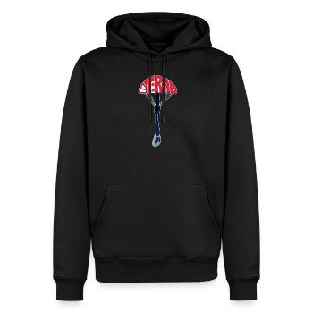 Trad Rock Climbing Gear Geschenk Kletterer Bouldern - Männer Premium Bio Hoodie - Schwarz - Vorne - Nico (187cm)