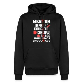Lehrer Lehrer Mentor Inspire Educate - Männer Premium Bio Hoodie - Schwarz - Vorne - Nico (187cm)