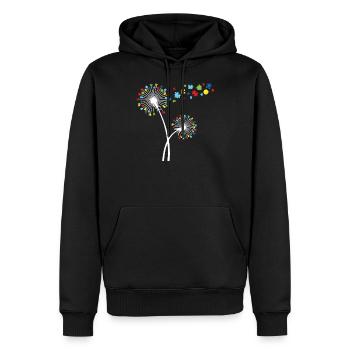 Chemise de la journée mondiale de sensibilisation à l'autisme - Sweat à capuche Premium bio Homme - noir - Devant - Nico (187cm)
