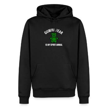 Gummi Bear Spirit Animal graphic Candy Lover - Men’s Premium Organic Hoodie - black - Front - Nico (187cm)