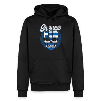Griechenland - Männer Premium Bio Hoodie - Schwarz - Vorne - Nico (187cm)