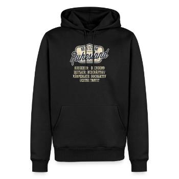 Rentenbeginn Renteneintritt Ruhestand Geschenk - Männer Premium Bio Hoodie - Schwarz - Vorne - Nico (187cm)
