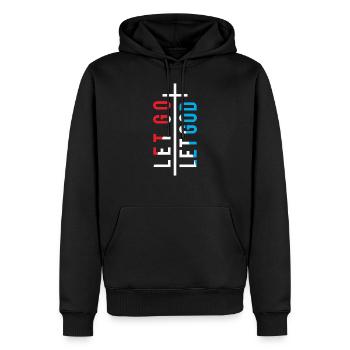 Croix - chrétienne - Sweat à capuche Premium bio Homme - noir - Devant - Nico (187cm)