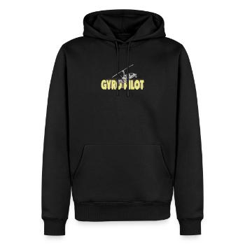 Visseuse Gyrocopter Ultraléger - Sweat à capuche Premium bio Homme - noir - Devant - Nico (187cm)