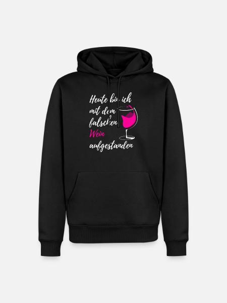 Wein - Männer Premium Bio Hoodie - Schwarz