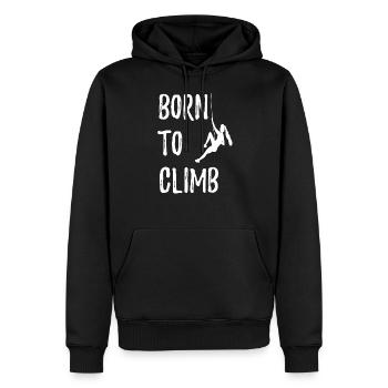bouldering - Sweat à capuche Premium bio Homme - noir - Devant - Nico (187cm)