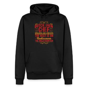 Dutch Oven Chef - Männer Premium Bio Hoodie - Schwarz - Vorne - Nico (187cm)