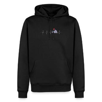 Battement de coeur d'un koala - Sweat à capuche Premium bio Homme - noir - Devant - Nico (187cm)