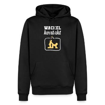 Electrician Electrical Lineman Voltage Hipster Job - Men’s Premium Organic Hoodie - black - Front - Nico (187cm)