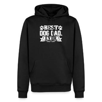 Vatertag bester Hundevater aller Zeiten - Männer Premium Bio Hoodie - Schwarz - Vorne - Nico (187cm)