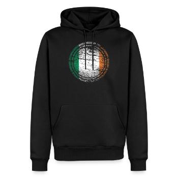 Irland - Männer Premium Bio Hoodie - Schwarz - Vorne - Nico (187cm)