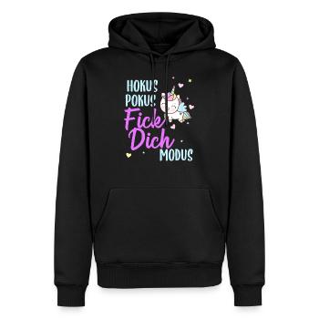 Hokus Pokus Fick Dich Modus Frauen Einhorn - Männer Premium Bio Hoodie - Schwarz - Vorne - Nico (187cm)