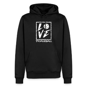 Fantastisches Pickleball-Geschenk Pickleball-Liebesgeschenk - Männer Premium Bio Hoodie - Schwarz - Vorne - Nico (187cm)