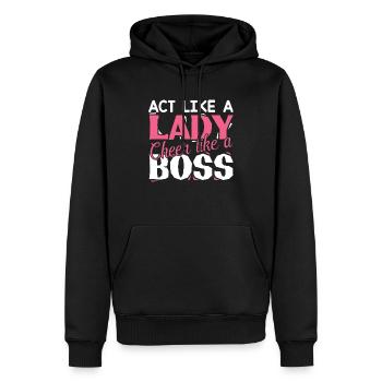 Cheerleading Cheer Like A Boss - Sweat à capuche Premium bio Homme - noir - Devant - Nico (187cm)