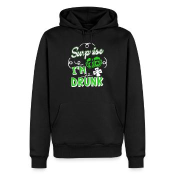 St Patrick's Day I'm Drunk St Patrick Day - Sweat à capuche Premium bio Homme - noir - Devant - Nico (187cm)