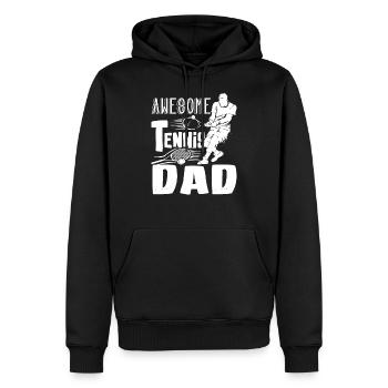 Tennis Super Tennis Dad - Männer Premium Bio Hoodie - Schwarz - Vorne - Nico (187cm)