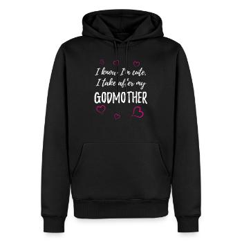 Patentante - Männer Premium Bio Hoodie - Schwarz - Vorne - Nico (187cm)