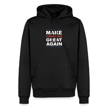 Make Communism Great Again - Sanders 2020 - Men’s Premium Organic Hoodie - black - Front - Nico (187cm)