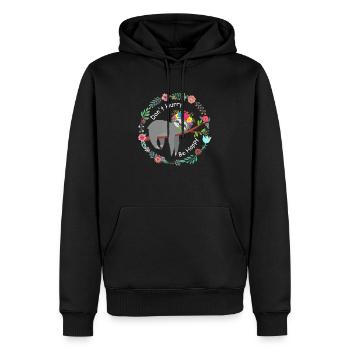 Dont Hurry Be Happy Lazy Sloth Sloth Lazy Cute Slo - Männer Premium Bio Hoodie - Schwarz - Vorne - Nico (187cm)
