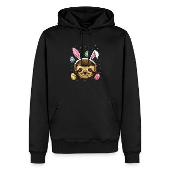 Easter Bunny Sloth Easter Sloth Sloth Lazy Cute Sl - Männer Premium Bio Hoodie - Schwarz - Vorne - Nico (187cm)