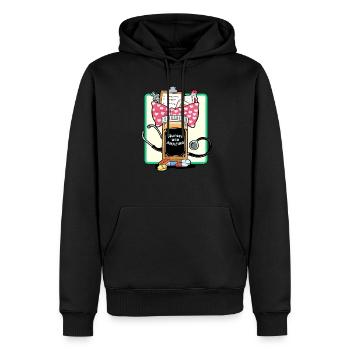 Womens Nurse Gift Print Abschlussschule RN - Männer Premium Bio Hoodie - Schwarz - Vorne - Nico (187cm)