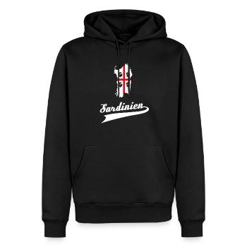 Sardinien Sardinia Flagge Sardegna S - Männer Premium Bio Hoodie - Schwarz - Vorne - Nico (187cm)
