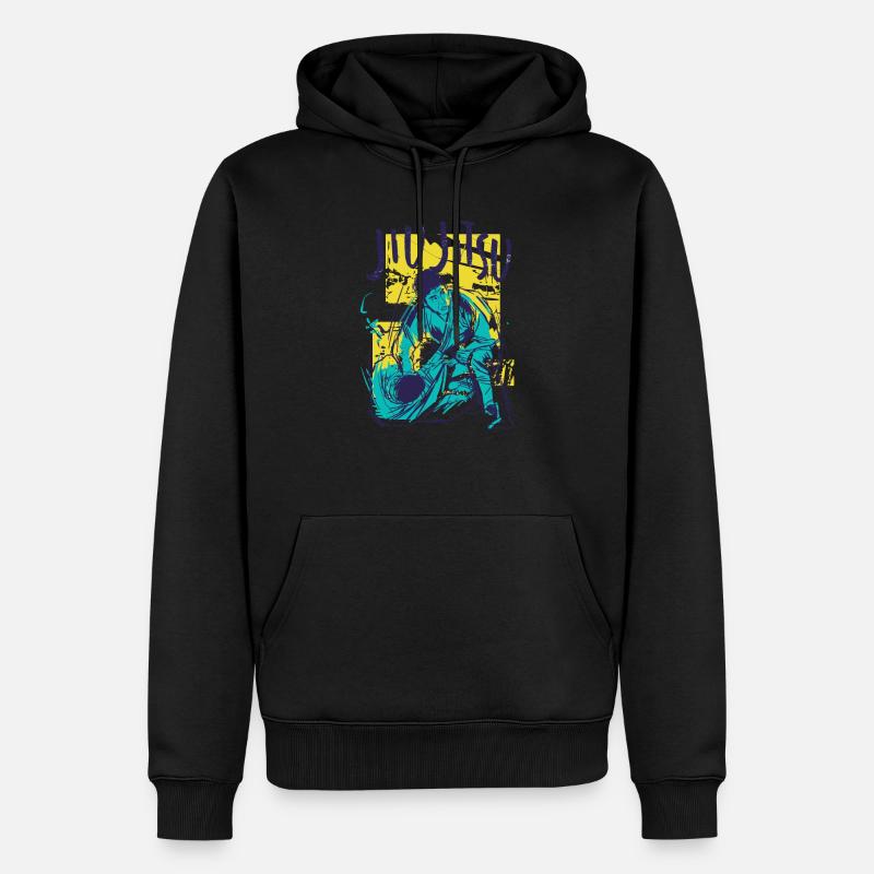 JiuJitsu - Männer Premium Bio Hoodie - Schwarz