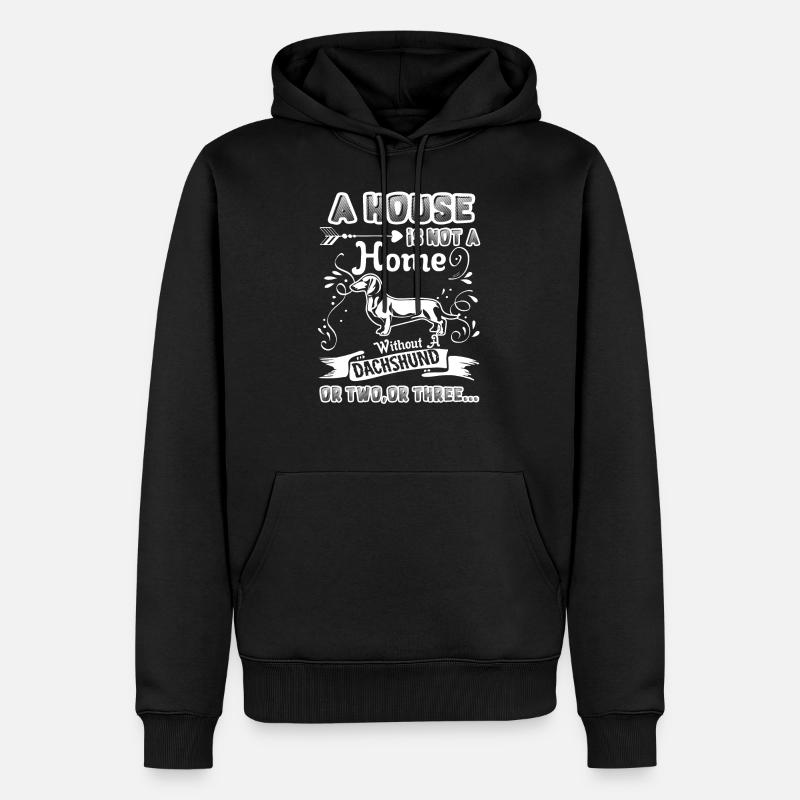 Maison teckel sans teckel - Sweat à capuche Premium bio Homme - noir