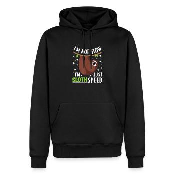 Im Not Slow Im Just Sloth Speed Sloths Sloth Lazy - Männer Premium Bio Hoodie - Schwarz - Vorne - Nico (187cm)