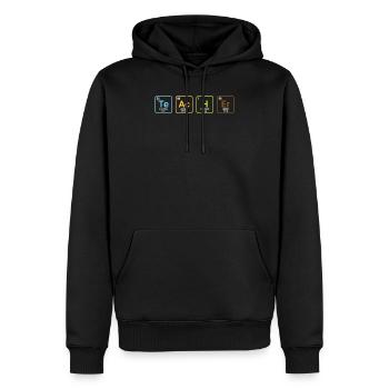 Tableau périodique des professeurs de chimie - Sweat à capuche Premium bio Homme - noir - Devant - Nico (187cm)