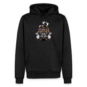 Peste de catastrophe de masque à gaz - Sweat à capuche Premium bio Homme - noir - Devant - Nico (187cm)