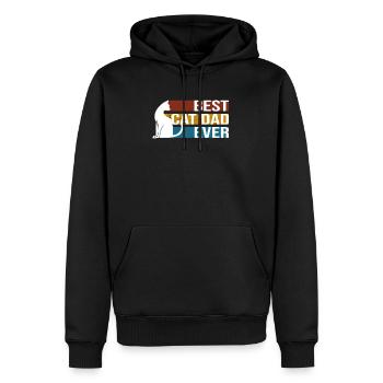 Best Cat Dad Ever I Bester Katzenpapa der Welt - Männer Premium Bio Hoodie - Schwarz - Vorne - Nico (187cm)