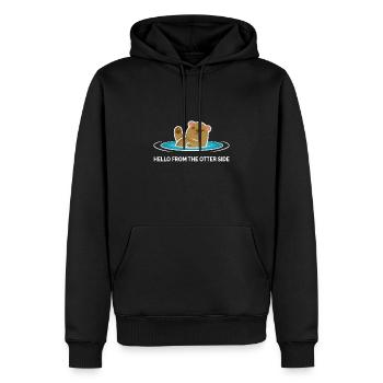 Hello From The Otter Side Joker und glückliche Per - Männer Premium Bio Hoodie - Schwarz - Vorne - Nico (187cm)