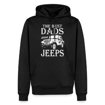 The Best Dads Drive Jeeps - Sweat à capuche Premium bio Homme - noir - Devant - Nico (187cm)