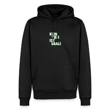 Tierschutz - Männer Premium Bio Hoodie - Schwarz - Vorne - Nico (187cm)