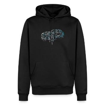 Cooles Auto - Männer Premium Bio Hoodie - Schwarz - Vorne - Nico (187cm)