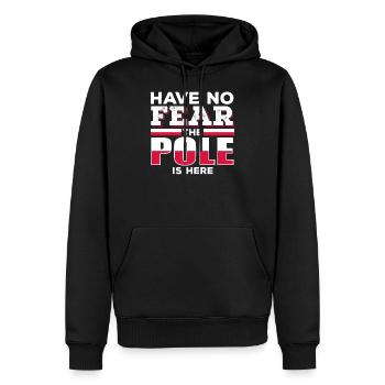 Dire drôle pour la Pologne - Sweat à capuche Premium bio Homme - noir - Devant - Nico (187cm)