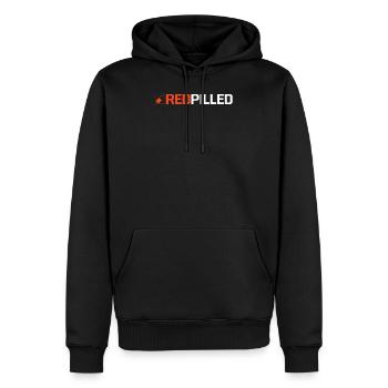 Rote Pille - rote Pille - rote Pille - Männer Premium Bio Hoodie - Schwarz - Vorne - Nico (187cm)